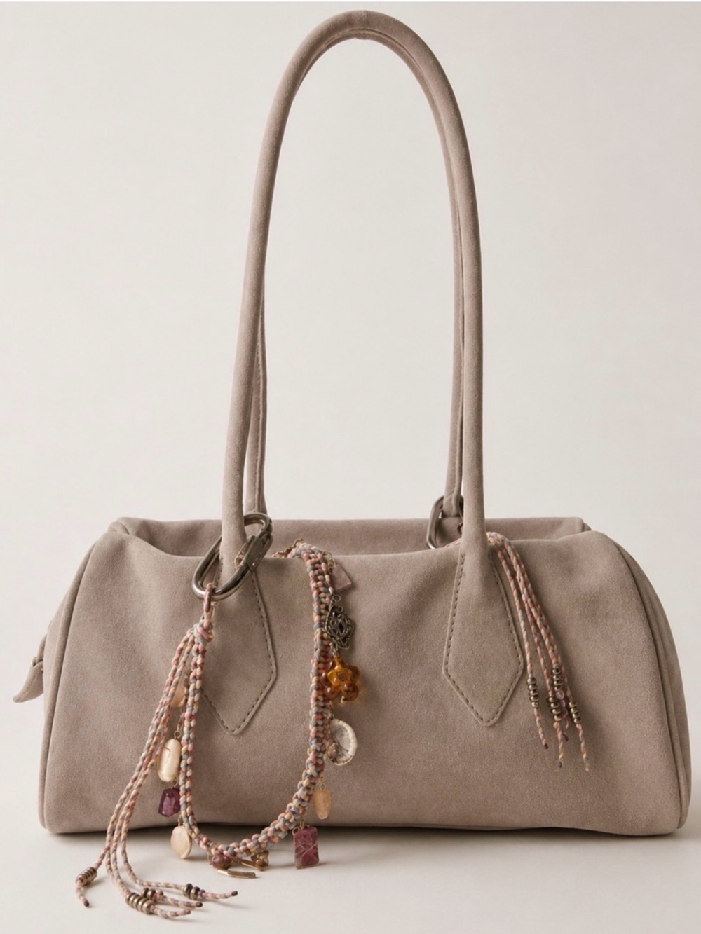 NWT Free People Sierra Suede Shoulder Bag | Taupe | In Sealed Bag - Picture 3 of 4
